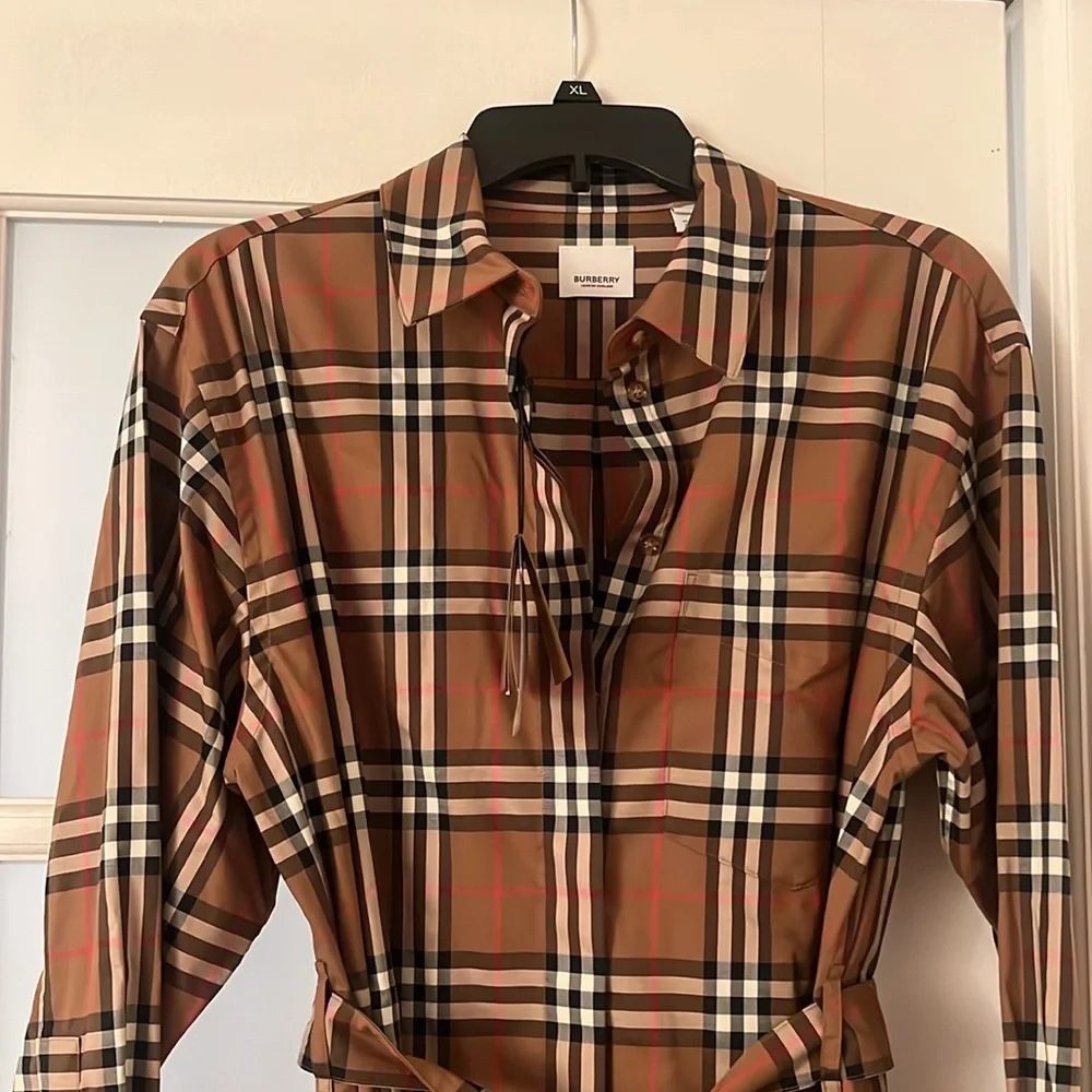 Burberry Tan and Black Plaid Dress - Picture 3 of 6